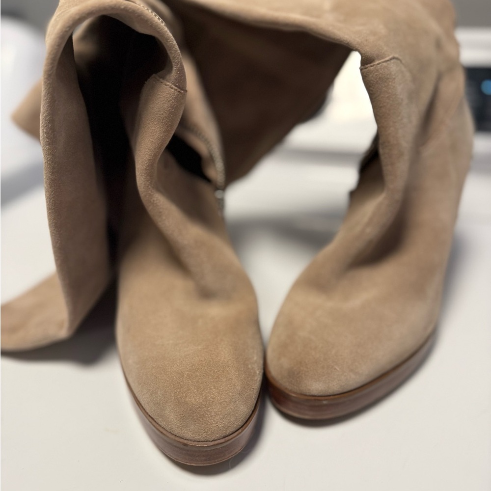 Michael Kors Tan Suede Heeled Boots